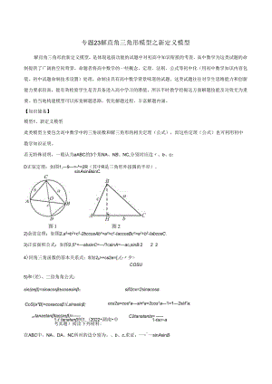 23 解直角三角形模型之新定义模型（学生版）.docx