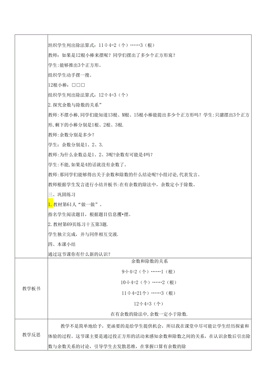 《余数和除数的关系》教案.docx_第2页