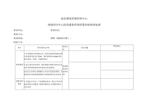 医院感染质量控制中心消毒供应中心医院感染管理质量控制督查标准表.docx