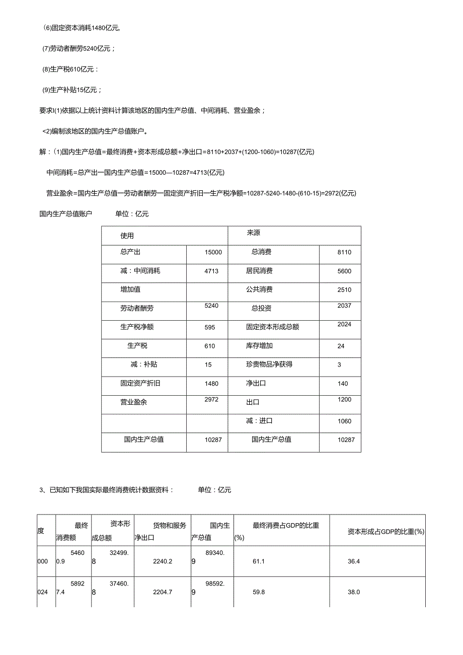 电大 2024年春国民经济核算形成性考核作业册答案(1-4)整理版.docx_第2页