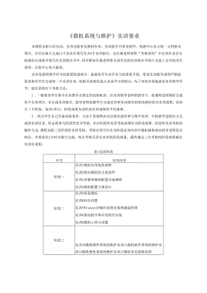 4《微机系统与维护》实施方案4-实训要9.docx