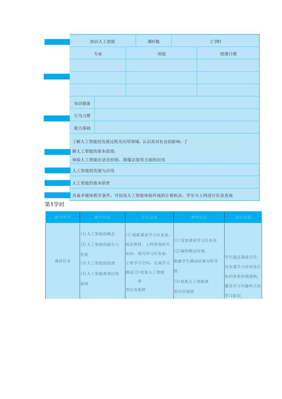 高教版信息技术《8.1 初识人工智能 任务1 揭开人工智能面纱》教案.docx_第1页