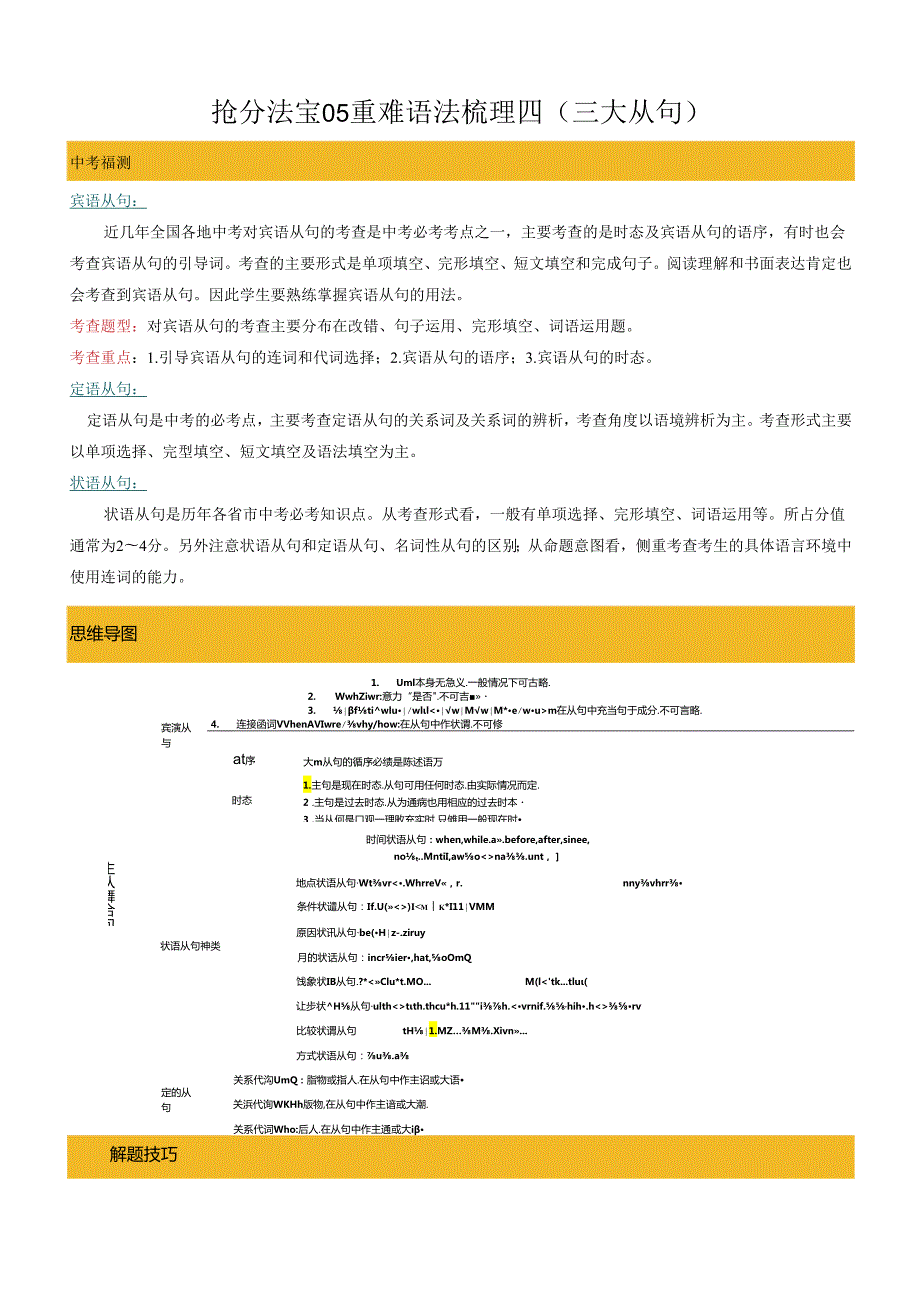 抢分法宝05 重难语法梳理四（三大从句）（解析版）.docx_第1页