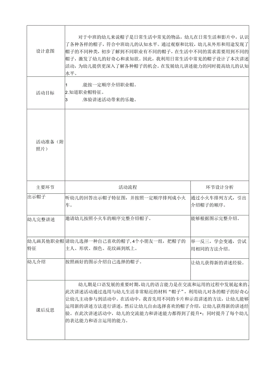 中班语言《职业帽》.docx_第1页