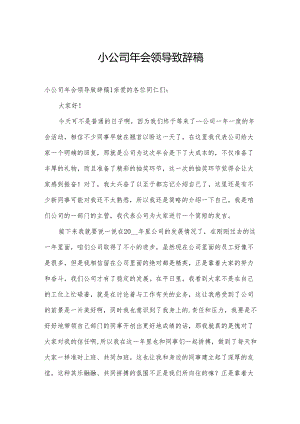 小公司年会领导致辞稿.docx