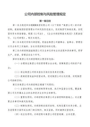 公司内部控制与风险管理规定.docx