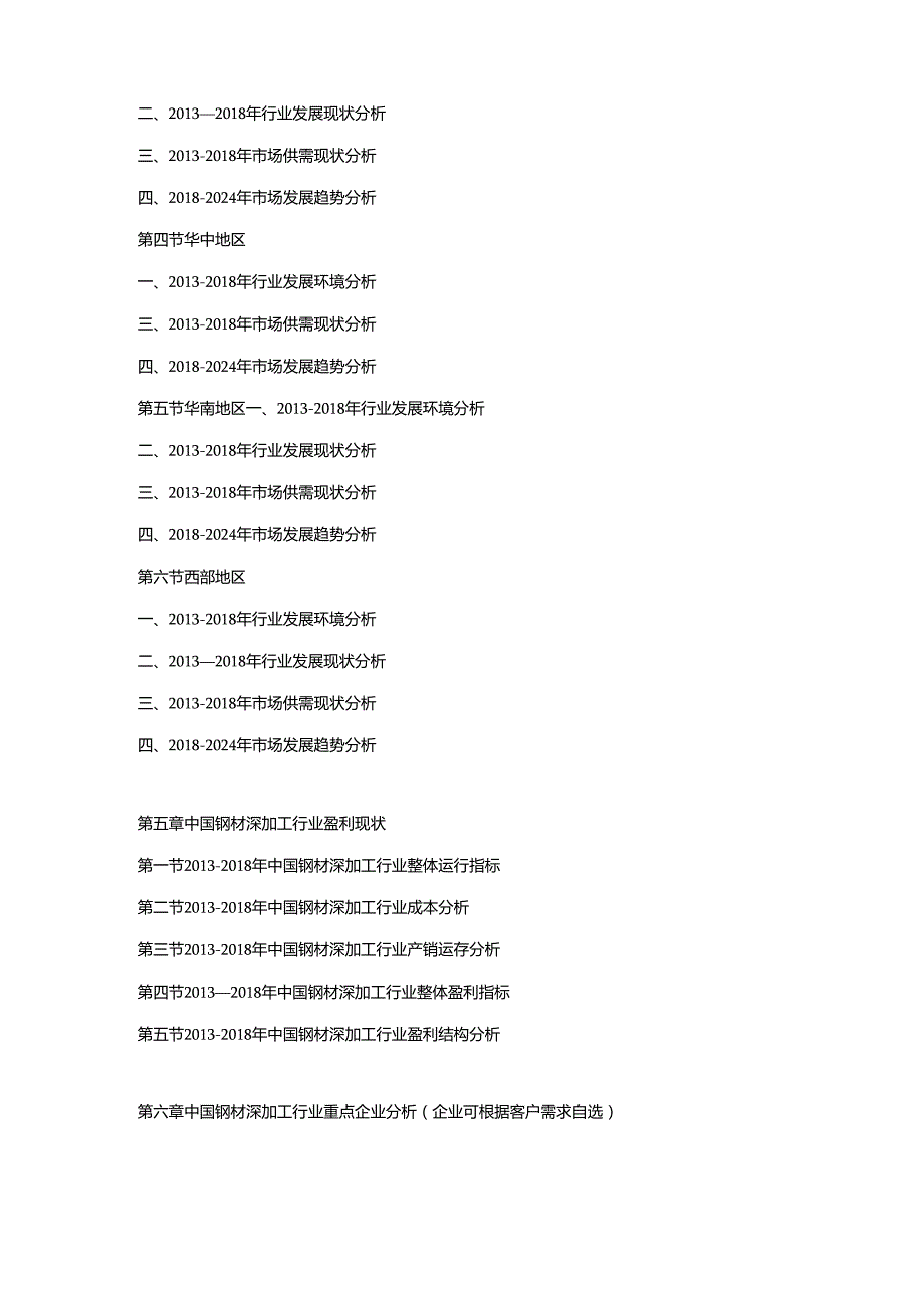 2018-2024年中国钢材深加工行业市场调查分析及投资策略专项研究预测报告.docx_第3页