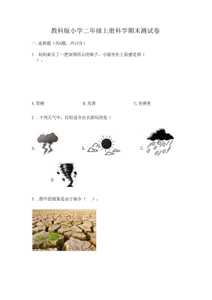 教科版小学二年级上册科学期末测试卷（a卷）.docx