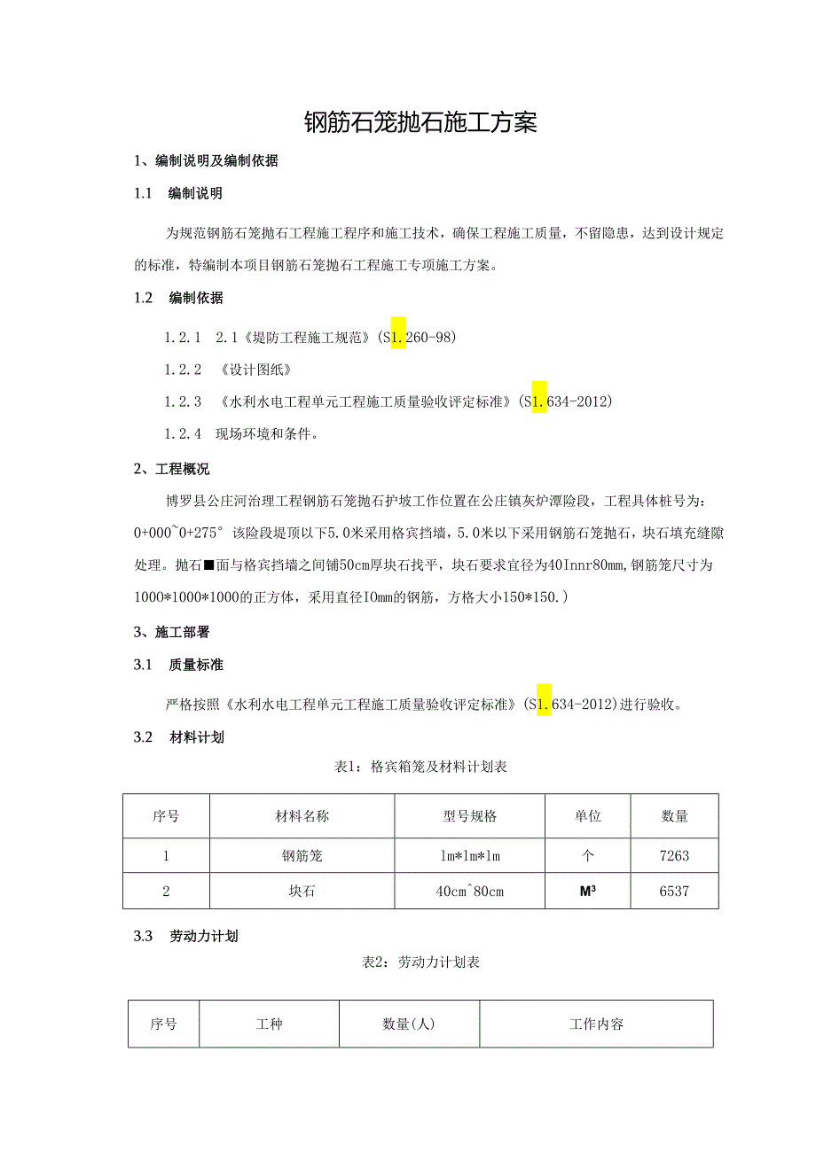 钢筋笼抛石施工方案.docx_第1页