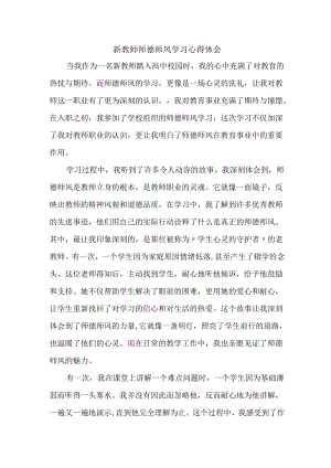 新教师师德师风学习心得体会.docx