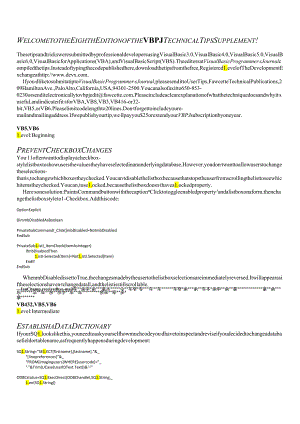 techtips8 面向VisualBasic程序员的杂志 第8版.docx