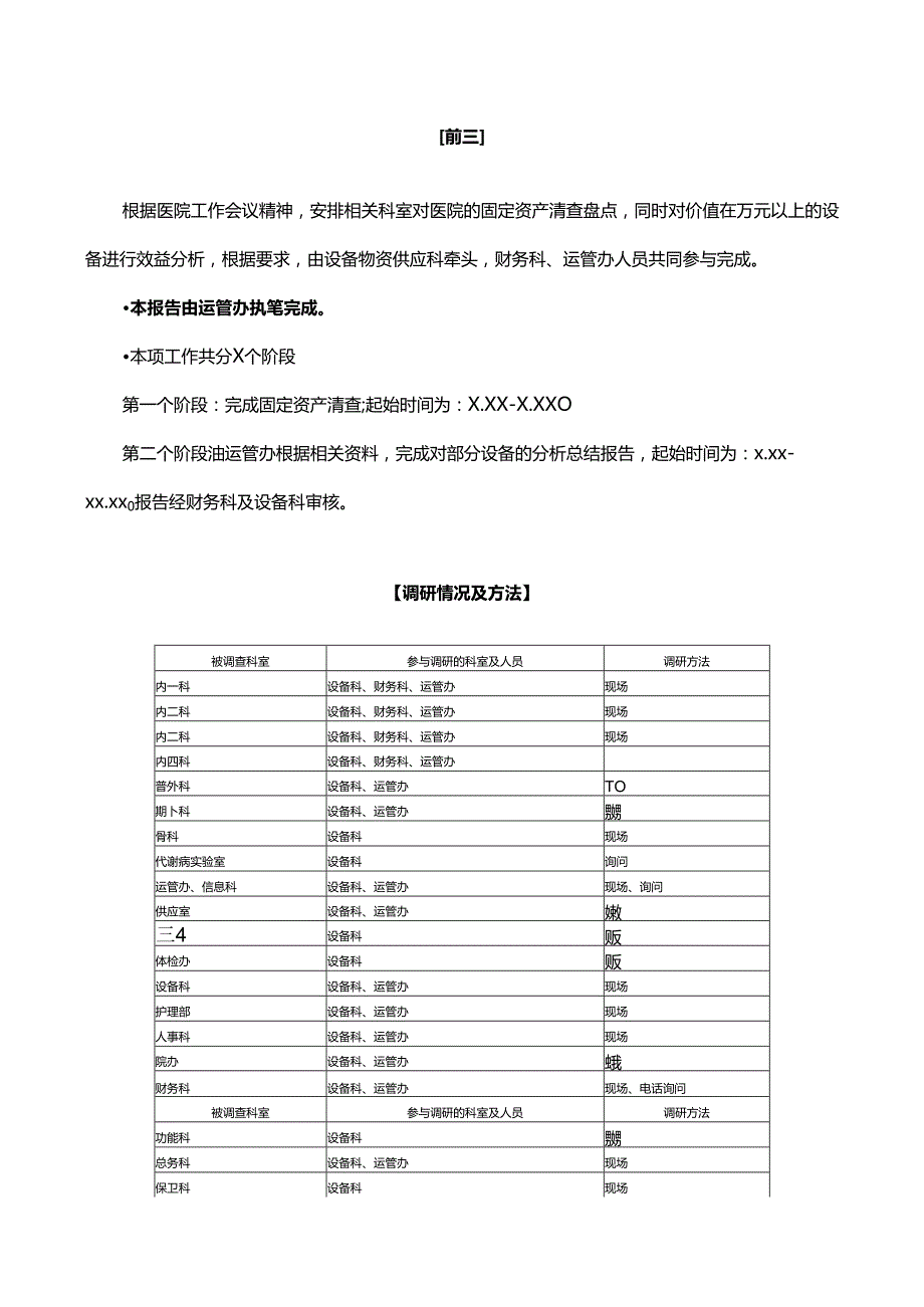 医院固定资产清查及效益分析报告（模板）.docx_第2页