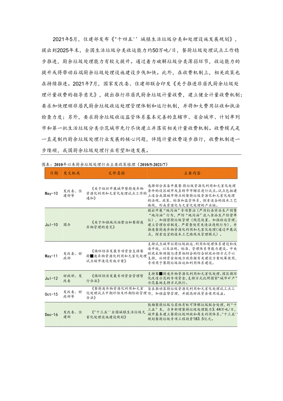 行业研究：厨余（餐厨）垃圾处理行业政策简析.docx_第2页