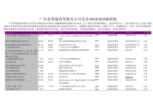 广东省普通高等教育公司名录2018版189家.docx