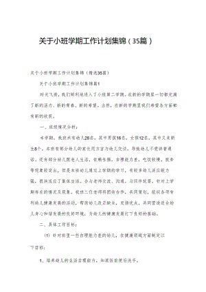 关于小班学期工作计划集锦（35篇）.docx