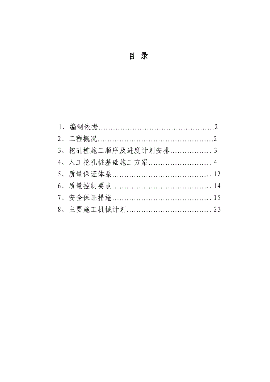 建材城人工挖孔桩施工方案.doc_第1页