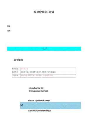 抢分法宝 02 代词+介词（解析版）.docx