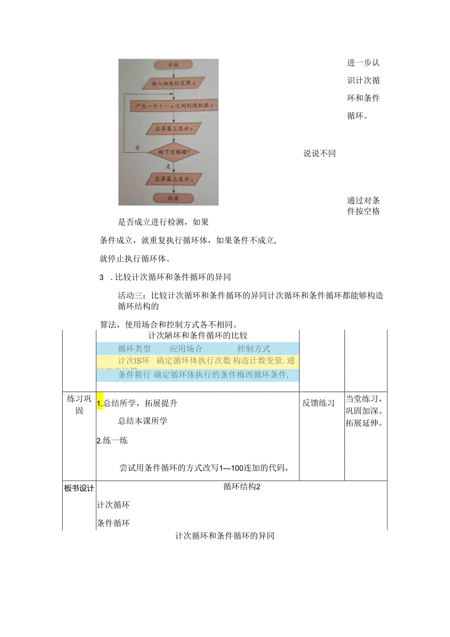 第14课 循环结构（二） 教案（表格式） 浙教版五年级信息科技下册.docx_第3页