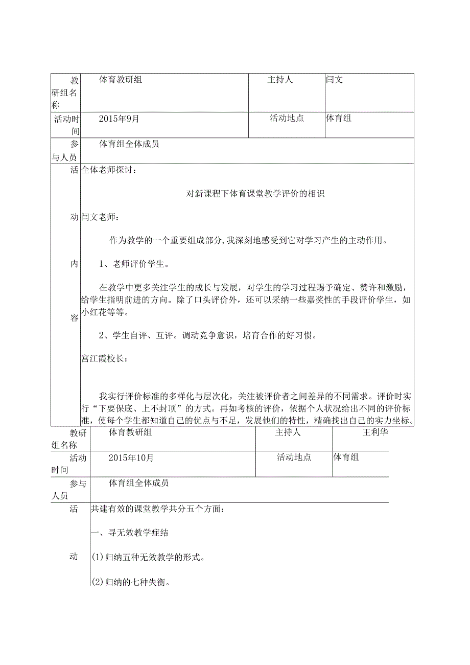 3-2秦岭路小学体育教研活动记录.docx_第1页