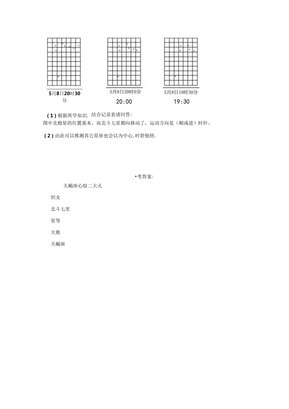 青岛版科学五年级下册第三单元春夏星空分层训练（A卷基础篇）.docx_第3页