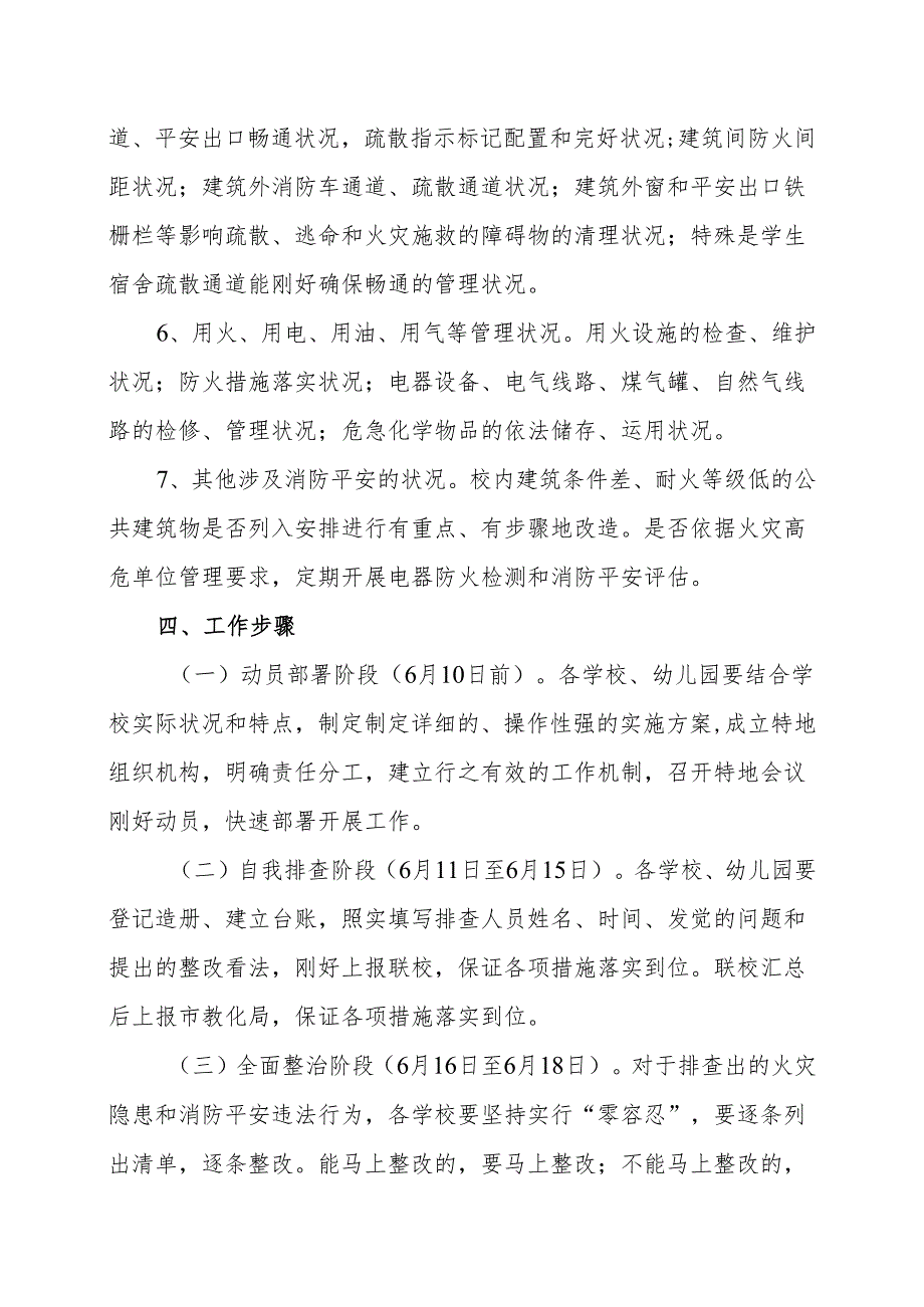 尚店镇联校2024年夏季学校消防安全大检查实施方案.docx_第3页