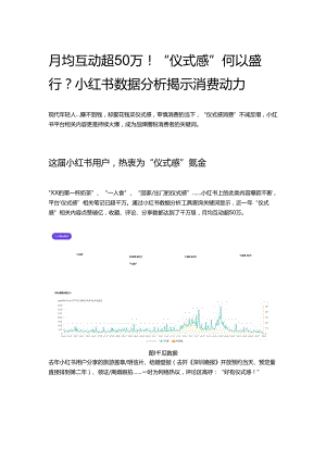 月均互动超50万！“仪式感”何以盛行？小红书数据分析揭示消费动力.docx