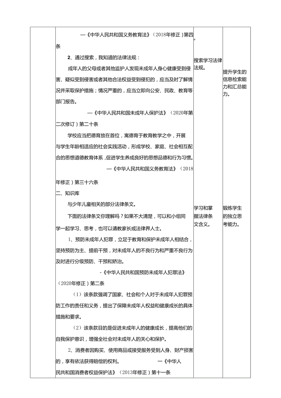 广州版综合实践活动四年级下册第五单元第2课《认识法律法规》教案.docx_第2页