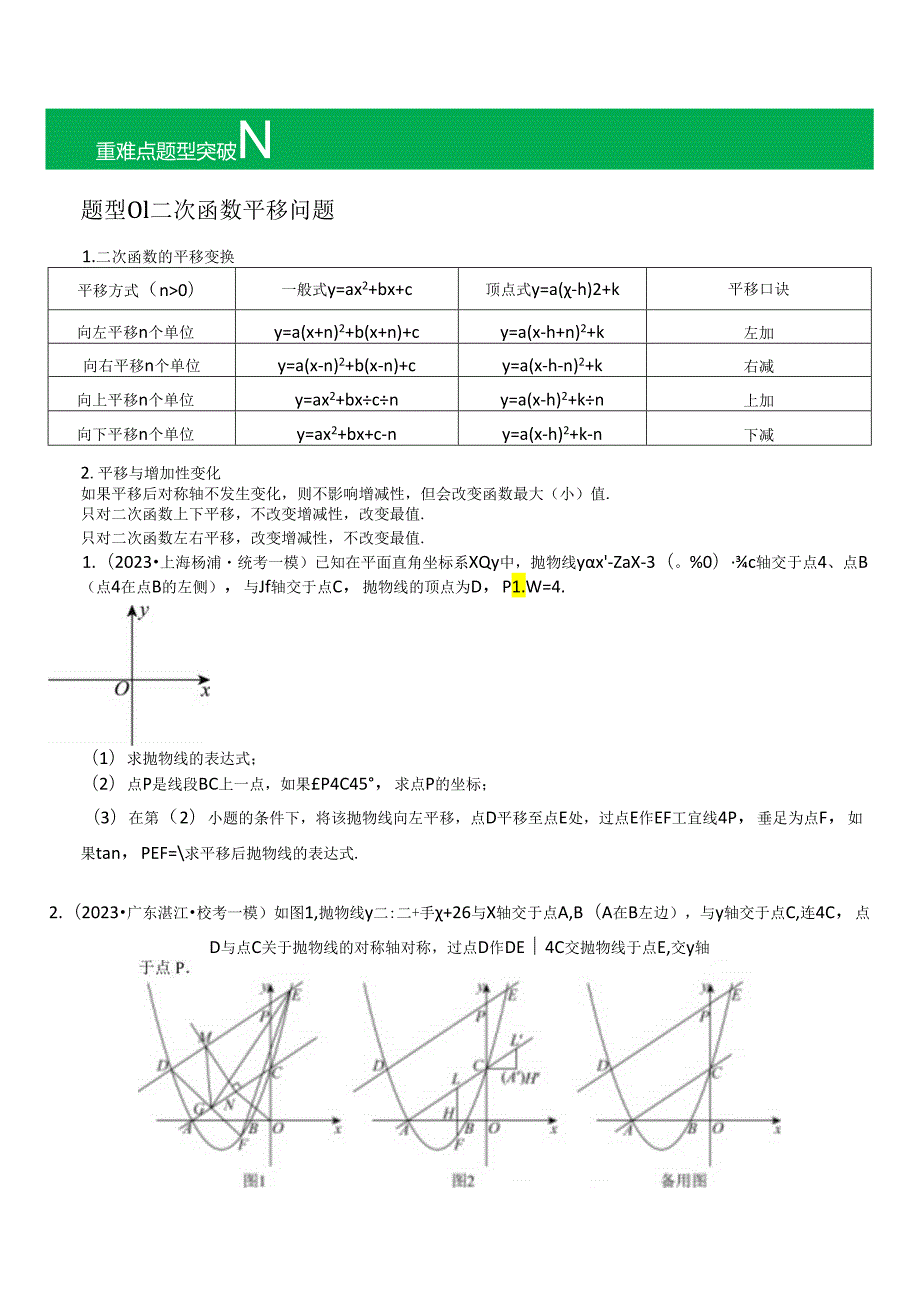 重难点突破04_二次函数中的平移、翻折、对称、旋转、折叠问题（含解析）.docx_第2页