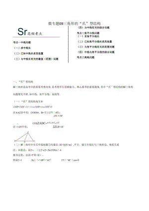 微专题09 三角形的“爪”型结构（解析版）.docx