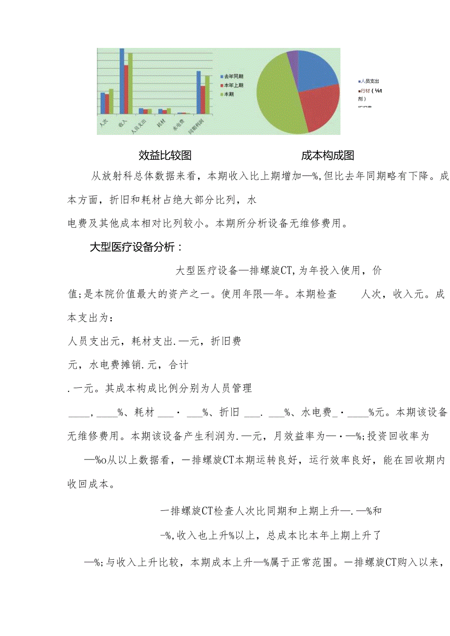 医院某季度大型医疗设备及部分常规医疗设备效益分析报告.docx_第3页