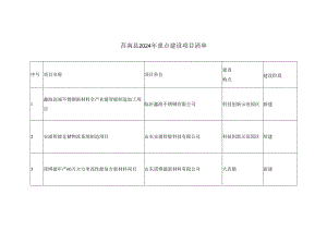 莒南县2024年重点建设项目清单.docx