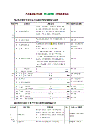 光伏土建工程质量（变压器基础）验收通用标准.docx