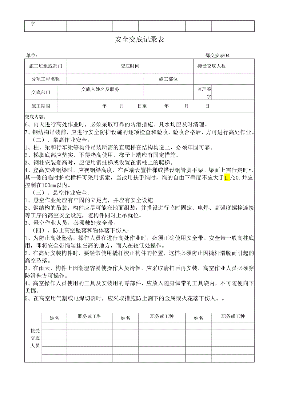 彩钢棚安装安全技术交底样本.docx_第2页