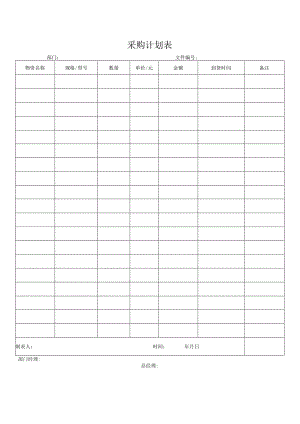 采购计划表格.docx