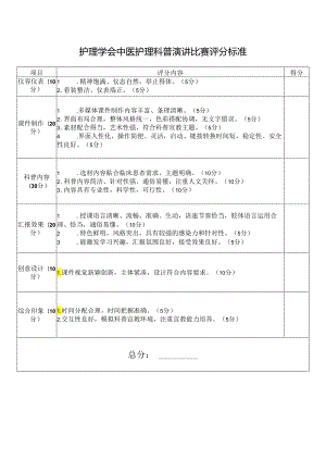 护理科普演讲比赛评分标准.docx