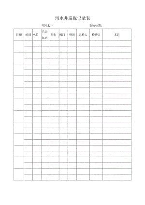 污水井巡视记录表.docx