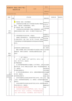 质量管理(精品工程生产线)检查评分表.docx