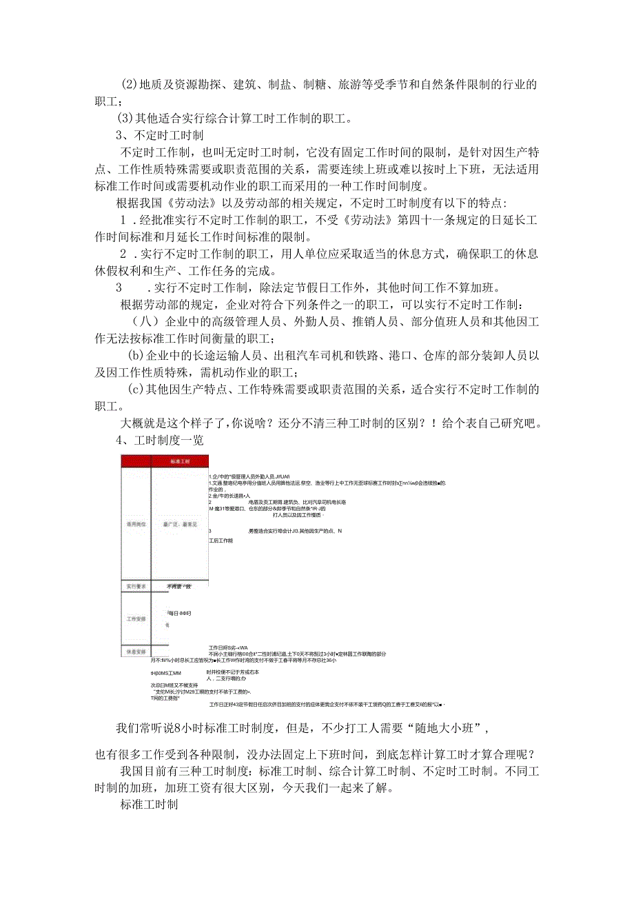 标准工时 综合计算工时 不定时工时(区分与运用).docx_第2页