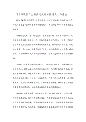 “6.5环境日”全面推进美丽中国建设心得体会.docx