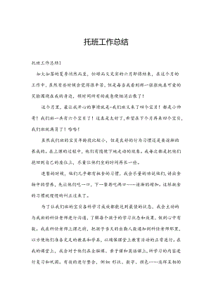 托班工作总结.docx