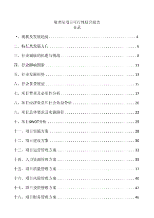 敬老院项目可行性研究报告.docx