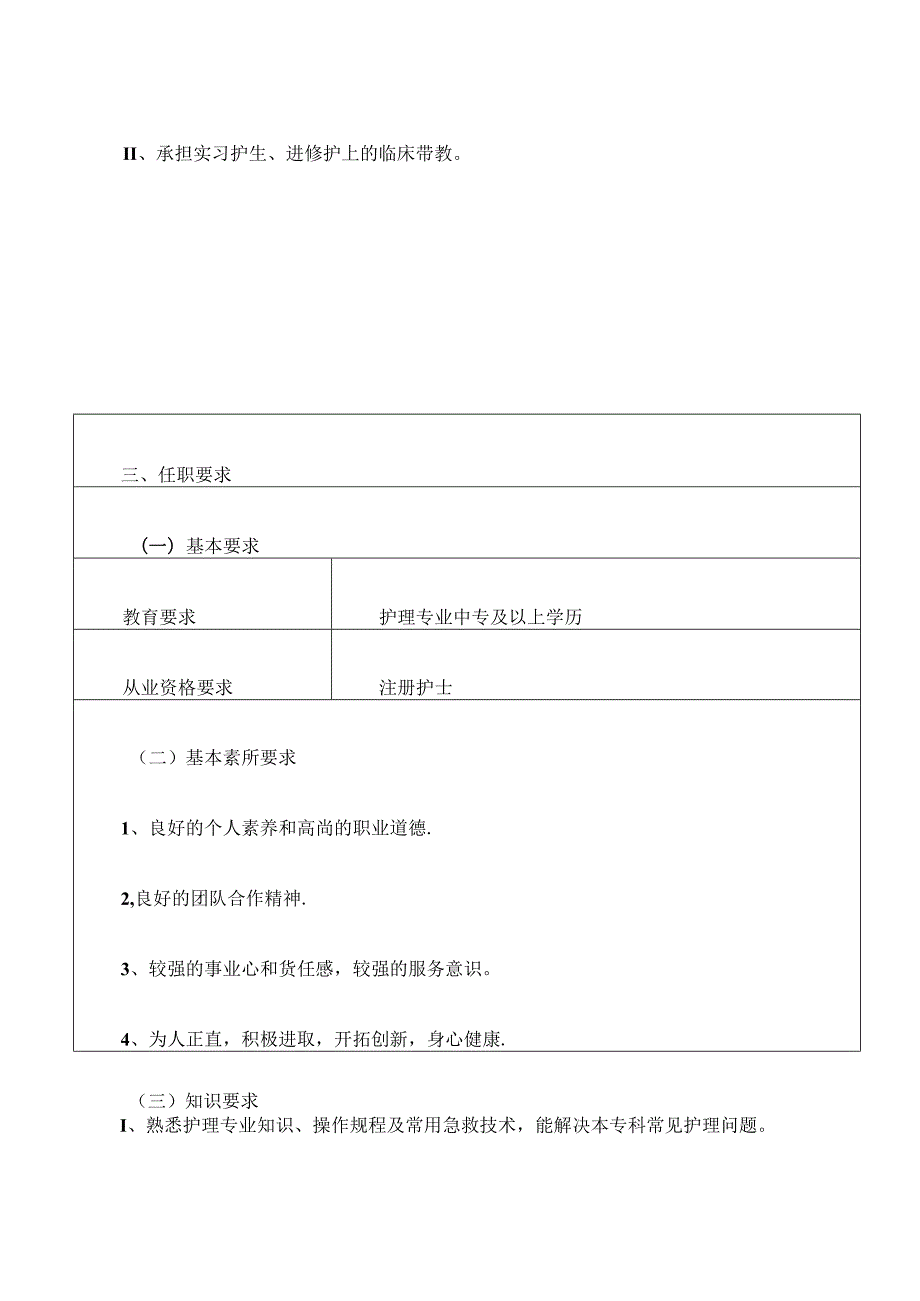 医疗机构门诊护士岗位说明书.docx_第3页