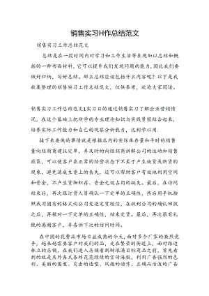 销售实习工作总结范文.docx