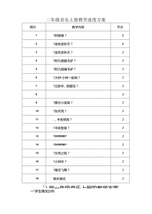 湘教版二年级（上册）音乐教学案.docx