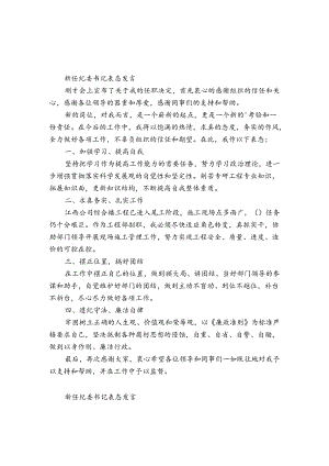 新任纪委书记表态发言.docx