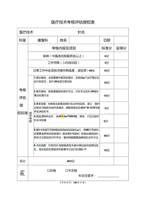 （针灸）医疗技术考核评估授权表.docx