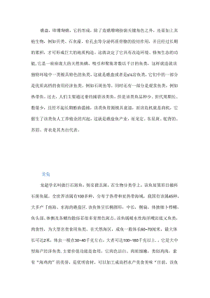 直击礁盘经济鱼类.docx