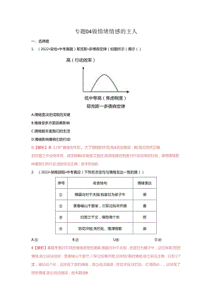 专题04 做情绪情感的主人（解析版）.docx