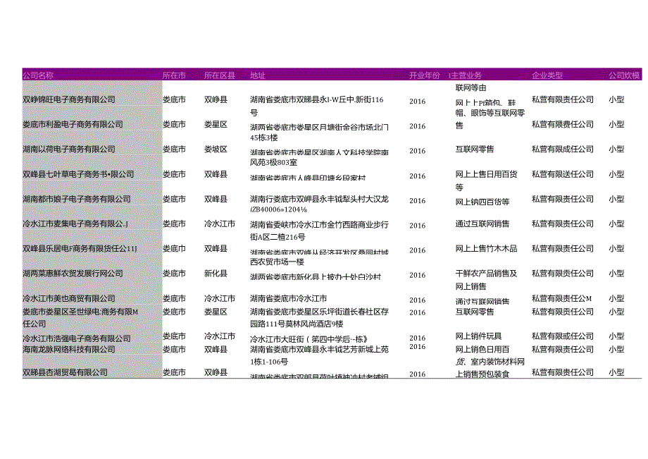 娄底市电子商务公司名录2018版195家.docx_第1页