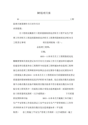 B5监理月报.docx